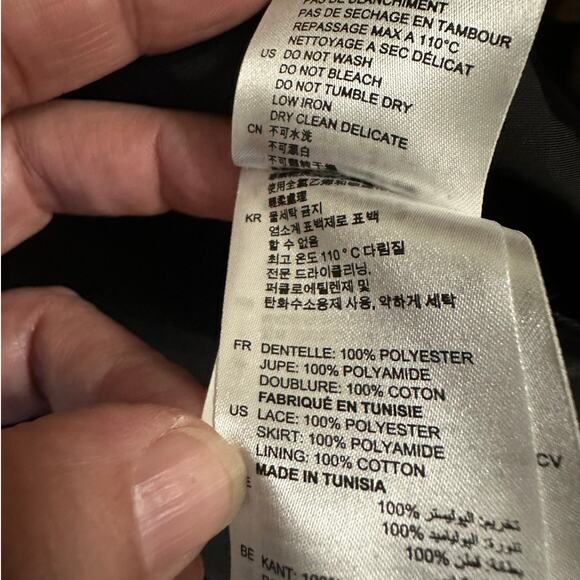 Sandro Paris Mini Dress Lace Bust Fit & Flare - Picture 9 of 9